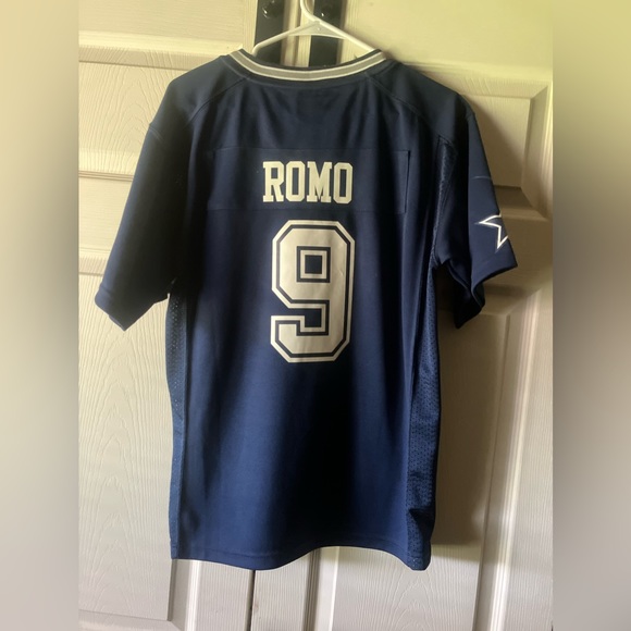 NIKE TONY ROMO #9 CUSTOM JERSEY YOUTH XL NEW NFL NAVY BLUE - Picture 2 of 3